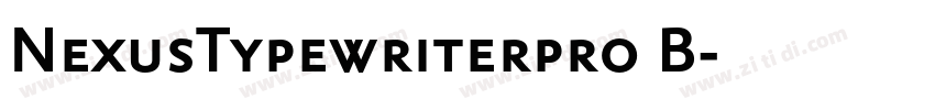 NexusTypewriterpro B字体转换